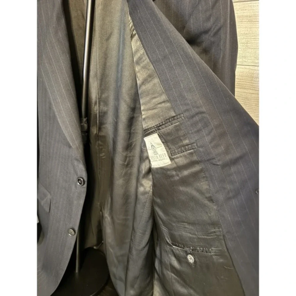Austin Reed Men's‎ Black Fine Pinstripe Sport Coat Jacket Lined 40R Size